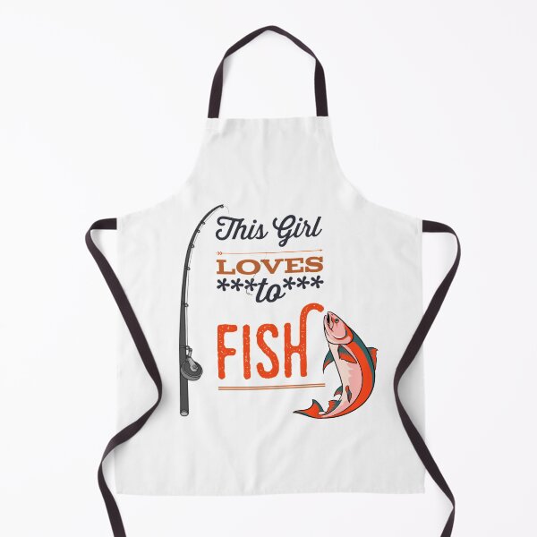 Item preview, This Girl Loves to Fish Red Black Brown Font Funny designed and sold by HppyStrngHelthy.