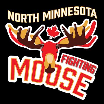 Artwork thumbnail, North Minnesota Fighting Moose by Eye on the Blueline