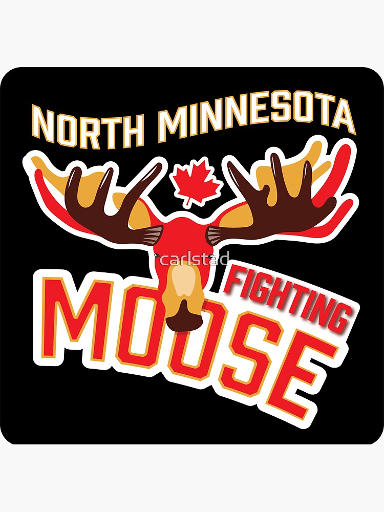 Thumbnail 3 of 3, Sticker, North Minnesota Fighting Moose designed and sold by carlstad.
