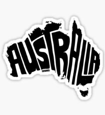 Australia Black Sticker