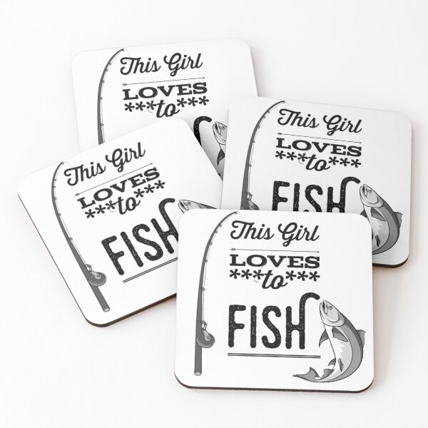 Item preview, This Girl Loves to Fish Black Font Funny designed and sold by HppyStrngHelthy.
