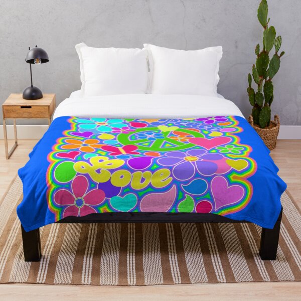 Artikelvorschau, Spaß und bunte Frieden und Liebe Flower Power Kunst entworfen und verkauft von Alondra.