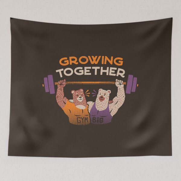 Item preview, Growing Together Gym Bears designed and sold by Tobe Fonseca®.