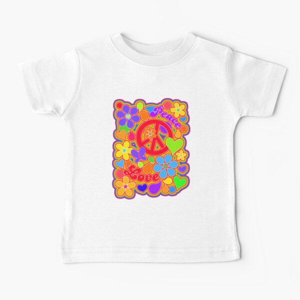 Item preview, Rainbow Pop Art Colorful Peace and Love Flower Power Art designed and sold by Alondra.
