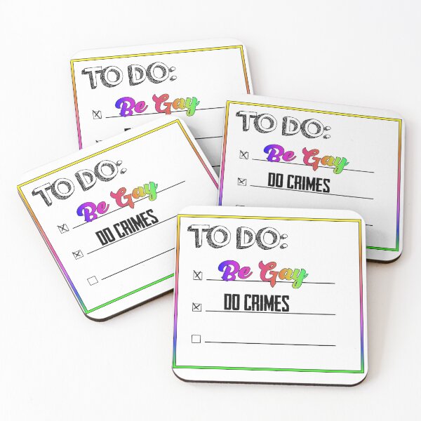 Item preview, To Do List - Be Gay, Do Crimes designed and sold by CreativeArts Studio.