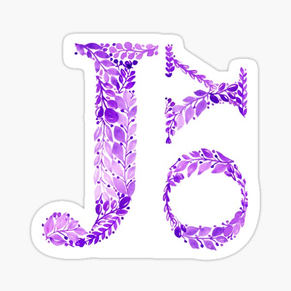 Vista previa del artículo con la obra «Pegatina Joy violeta», diseñado y vendido por Rachel Dash-Williams Creative.