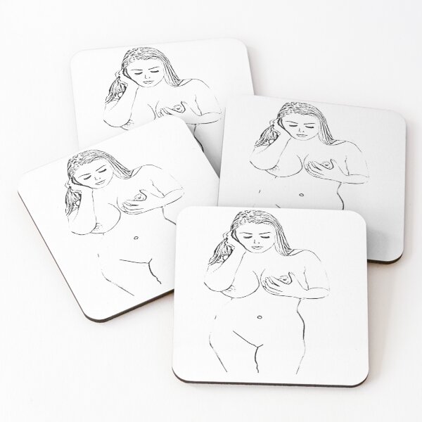 Item preview, Erotic woman, Nude woman with big boobs, Naked female body, Minimalist art work designed and sold by ArtworkByNina.