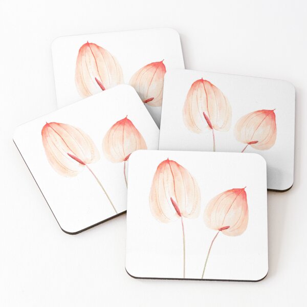 Item preview, hand painted orange anthurium laceleaf wateroclor  designed and sold by ColorandColor.