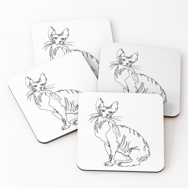 Item preview, Cat by a single line drawing designed and sold by Mashusha-art.