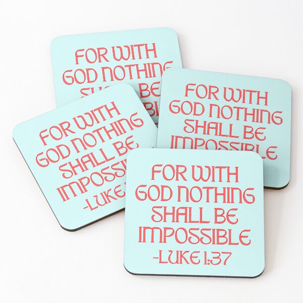 Item preview, For With God Nothing Shall Be Impossible designed and sold by Prayingwarrior.