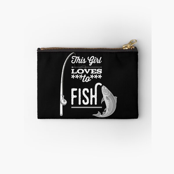 Item preview, This Girl Loves to Fish White Font Funny designed and sold by HppyStrngHelthy.