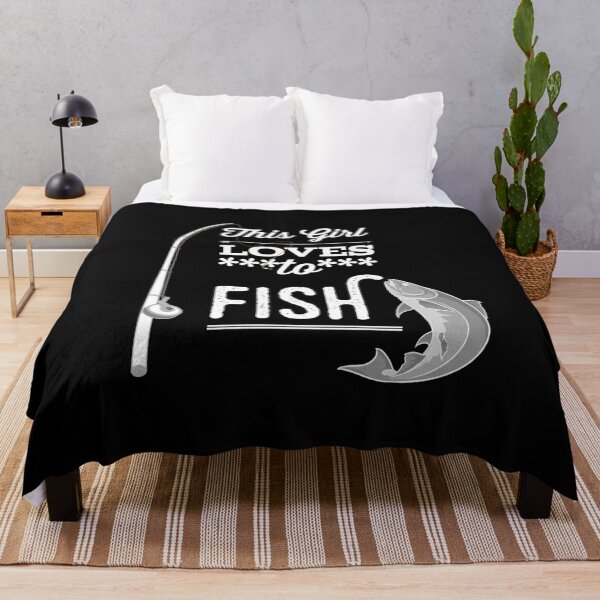 Item preview, This Girl Loves to Fish White Font Funny designed and sold by HppyStrngHelthy.