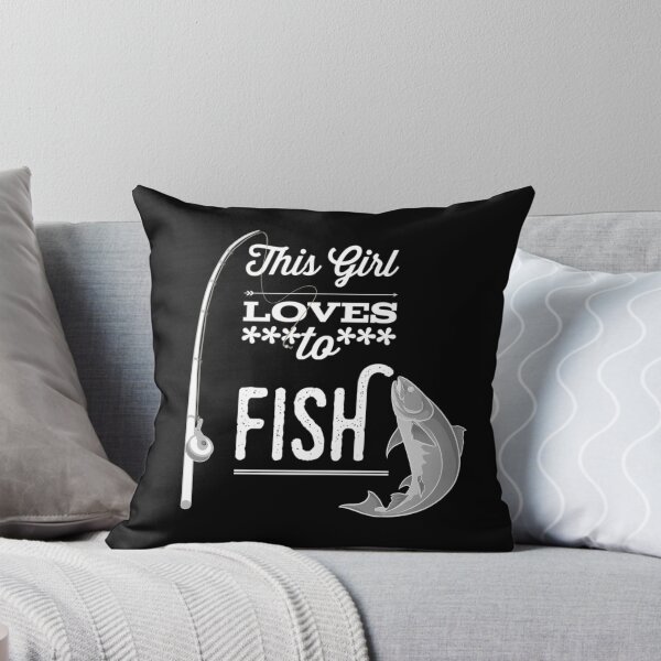 Item preview, This Girl Loves to Fish White Font Funny designed and sold by HppyStrngHelthy.