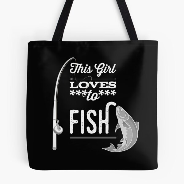 Item preview, This Girl Loves to Fish White Font Funny designed and sold by HppyStrngHelthy.