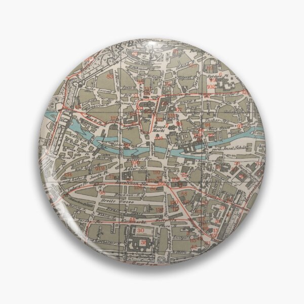 Item preview, Old Nuremburg Germany Map (1910) Vintage Bavarian City & Street Atlas designed and sold by BravuraMedia.