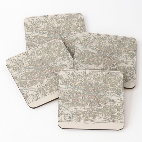 Item preview, Old Nuremburg Germany Map (1910) Vintage Bavarian City & Street Atlas designed and sold by BravuraMedia.