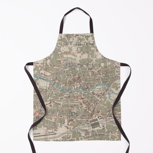 Item preview, Old Nuremburg Germany Map (1910) Vintage Bavarian City & Street Atlas designed and sold by BravuraMedia.