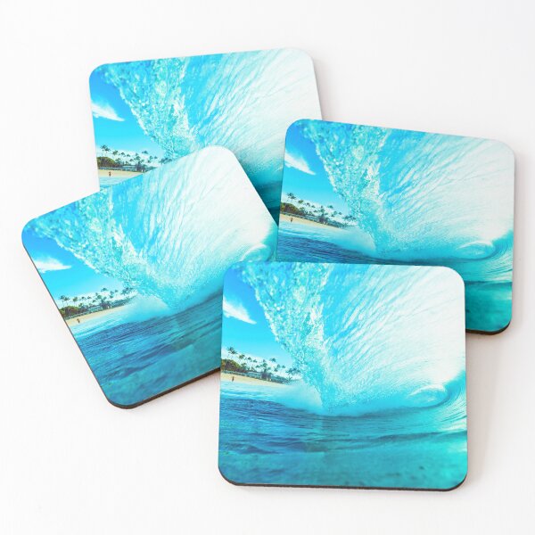 Item preview, Coconut Girl Aesthetic Bright Blue Ocean Waves College Dorm designed and sold by GhostLonging.