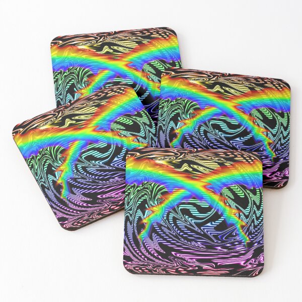 Item preview, Póster Optical Art Rainbow 1 (degradado) Trippy designed and sold by Discordant Dreams Art.