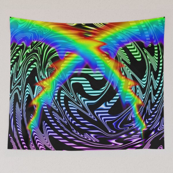 Aperçu de l'œuvre Optical Art Rainbow 1 (Dégradé) Trippy Poster créée et vendue par Discordant Dreams Art.