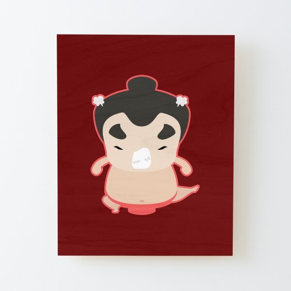 Angry kid Wood Mounted Print