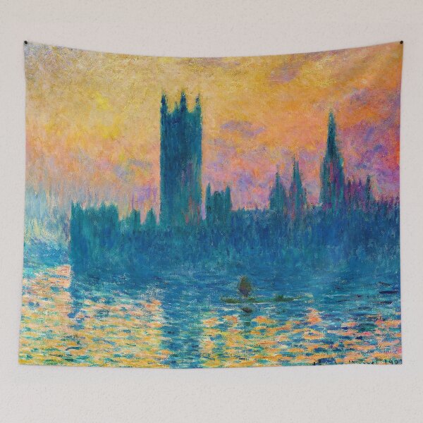 Aperçu de l'œuvre Les Chambres du Parlement, Coucher de soleil (1903), Claude Monet créée et vendue par allhistory.