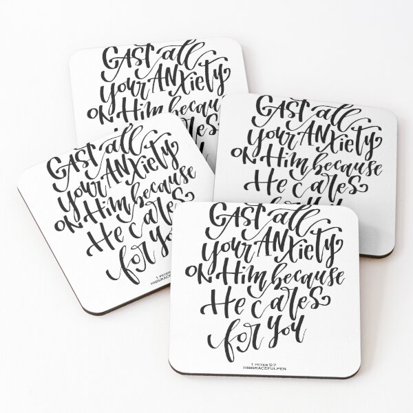 Item preview, 1 Peter 5:7 Cast all your burdens! designed and sold by Hisgracefulpen.