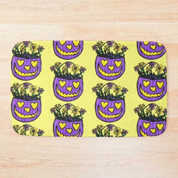 Item preview, Purple Pumpkin Pail with Flowers designed and sold by BleedStainArt.