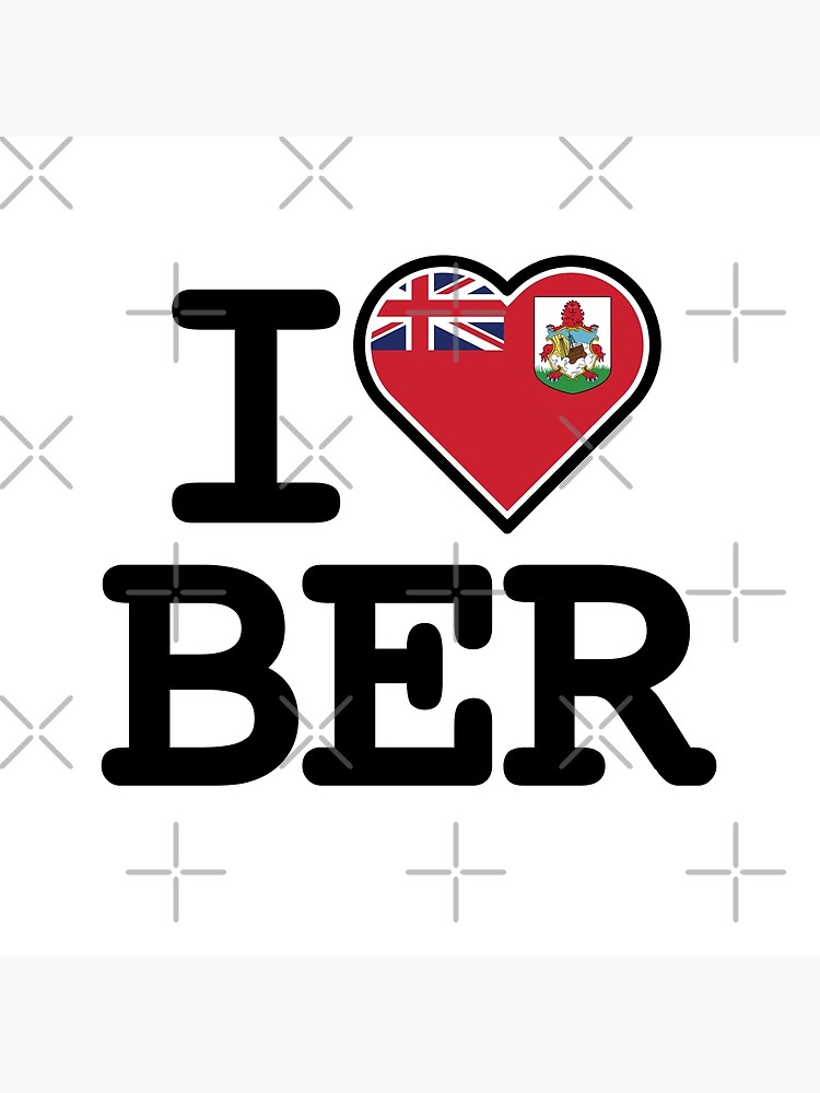 I Love Bermuda Olympic Country Code" Art Board Print for Sale by