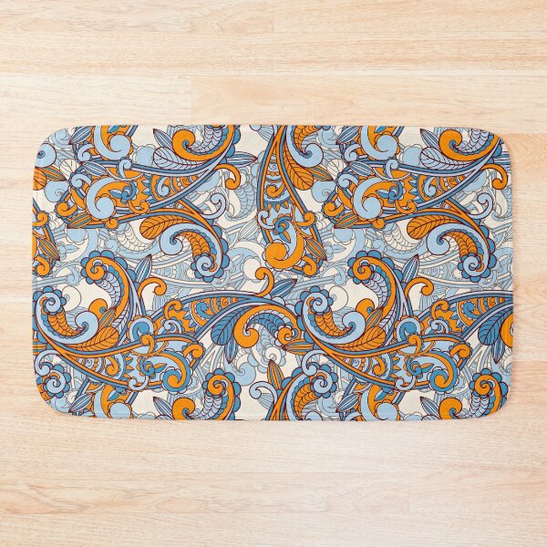Item preview, Orange Paisley Pattern, Orange Paisley floral seamless Pattern, Orange Paisley designed and sold by graphic-genie.