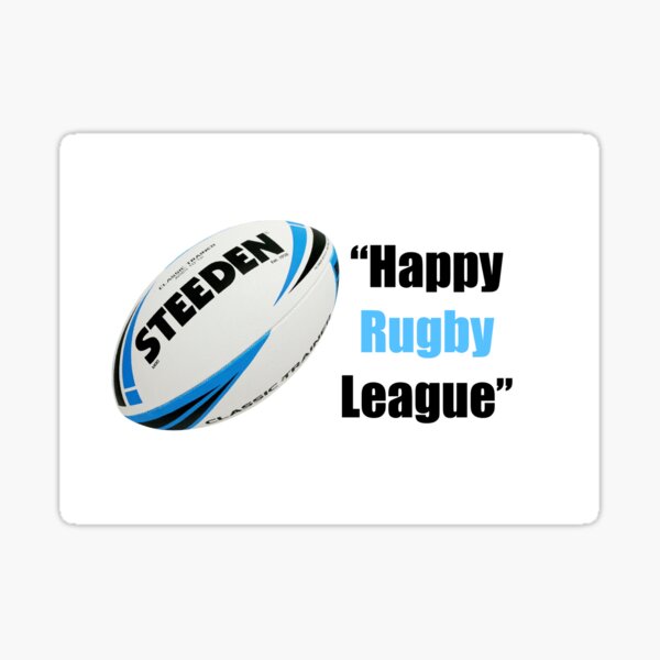 "Happy Rugby League" Sticker By Mad-as-hell | Redbubble