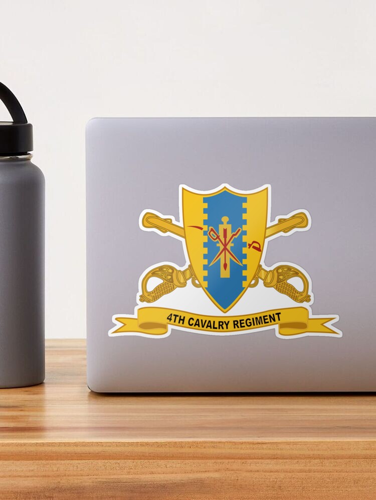 thumbnail image 2 of 4th Cavalry Regiment Vinyl Sticker - 5 Inch Waterproof Decal For Laptop & Car 2 of 13