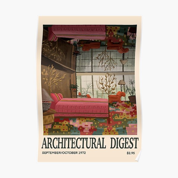 Inspired in Architectural Digest vintage Cover 1972 Poster