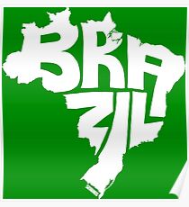 Brazil White Poster