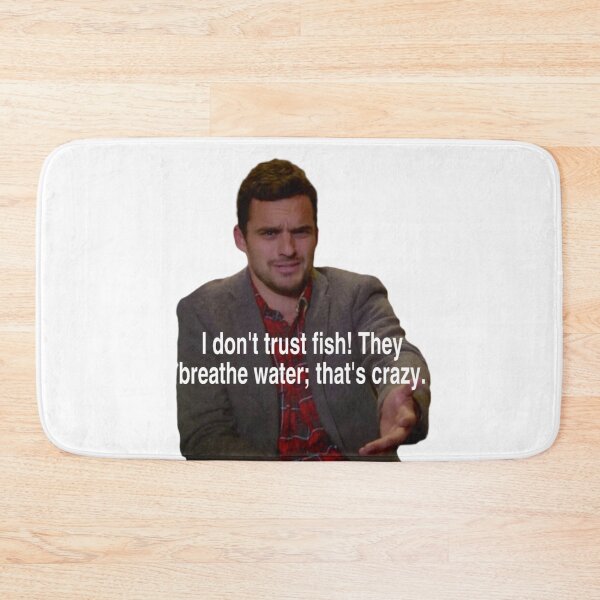 Item preview, Nick Miller doesn’t trust fish! designed and sold by froggyleggs.