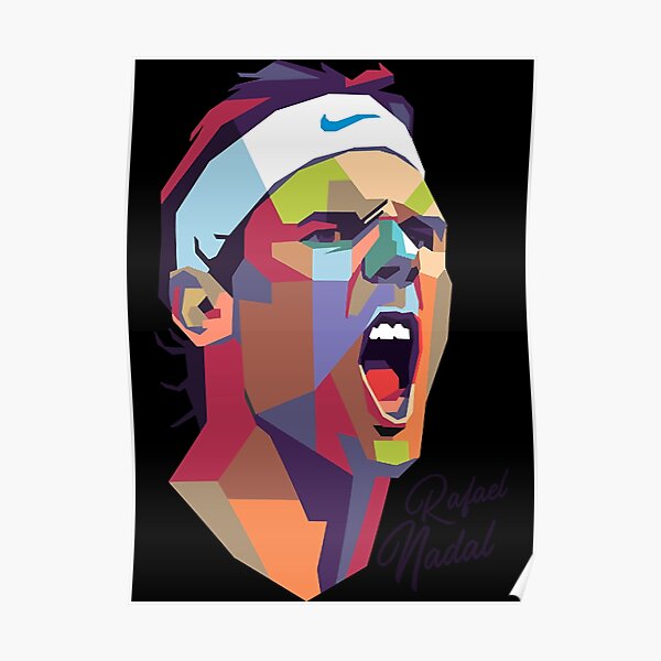 Rafael Nadal Pop Art Portrait  Poster