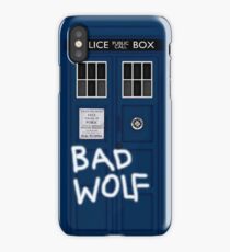 Police Public Call Box (w/ Bad Wolf) iPhone Case