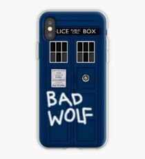 Police Public Call Box (w/ Bad Wolf) iPhone-Hülle & Cover
