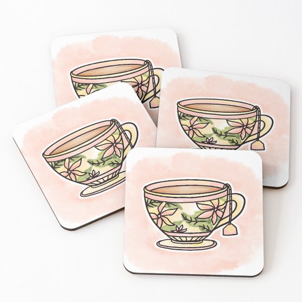 Item preview, Floral teacup designed and sold by Hibiscusly.