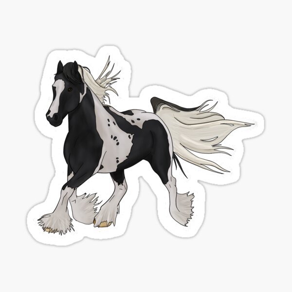 Gypsy Vanner Horse Herd  #45272 2 x Vinyl Stickers 20cm 