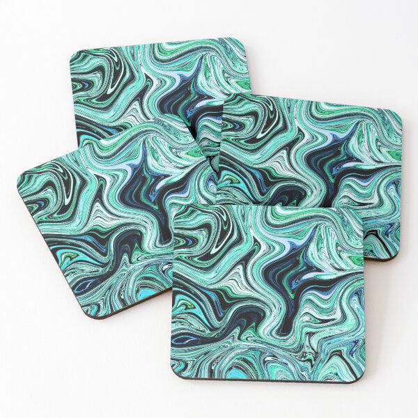 Item preview, Glossy Turquoise in Abstract Stream designed and sold by Flydea.