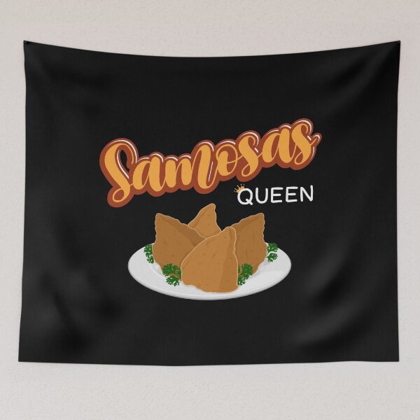 Item preview, Funny Indian Food Lover Samosas Queen print designed and sold by jakehughes2015.