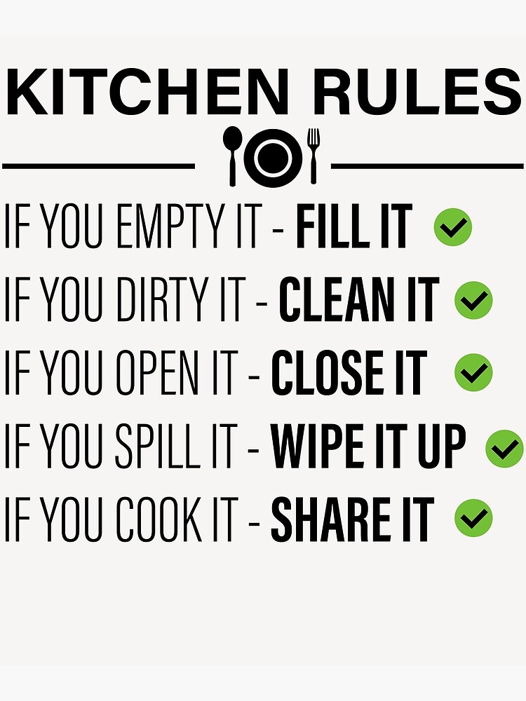 "Kitchen Rules Chef Cook" Poster for Sale by eiwo87 Redbubble