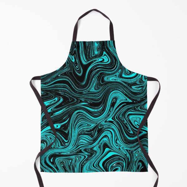 Item preview, Turquoise & Black Fluid Marble designed and sold by Flydea.
