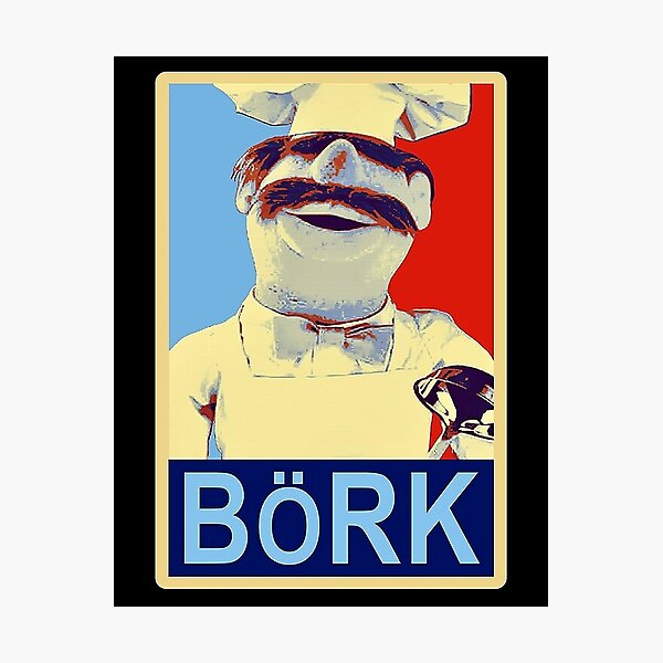 Muppet Show Swedish Chef Bork in Shepard Fairey Style, DESIGNS Photographic Print