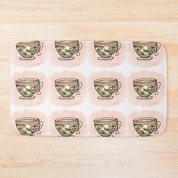 Item preview, Antique teacup pattern designed and sold by Hibiscusly.