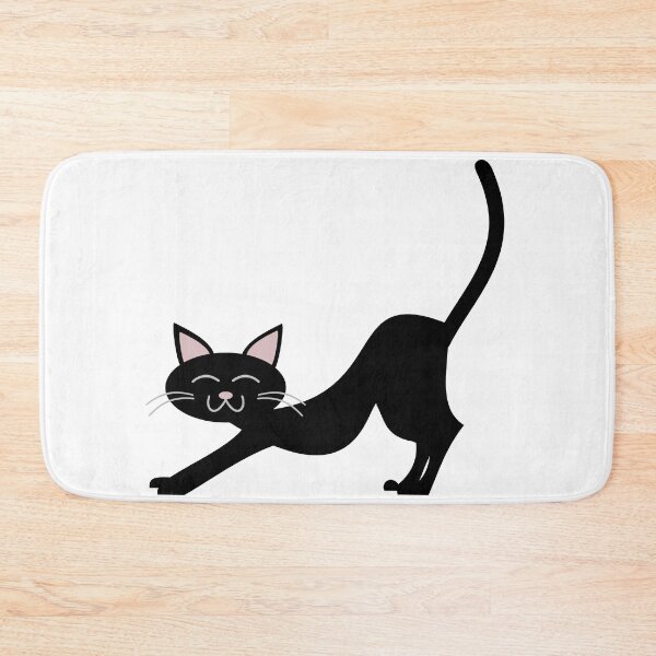 Item preview, Slinky Black Cat Stretching designed and sold by Rosie Loethen.