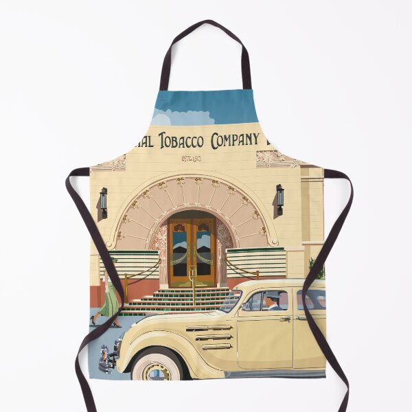 Item preview, Art Deco Napier Tobacco Building with Chrysler Airflow designed and sold by contourcreative.