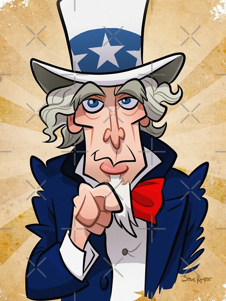 Thumbnail 4 of 4, iPhone Case, Uncle Sam designed and sold by binarygod.