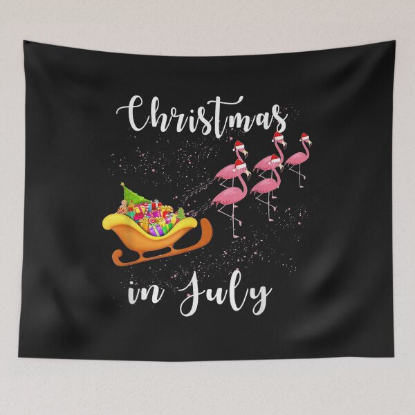 Item preview, Christmas In July Funny Sleigh Flamingos Women Kid Summer T-Shirt designed and sold by Bonucci-Tori.
